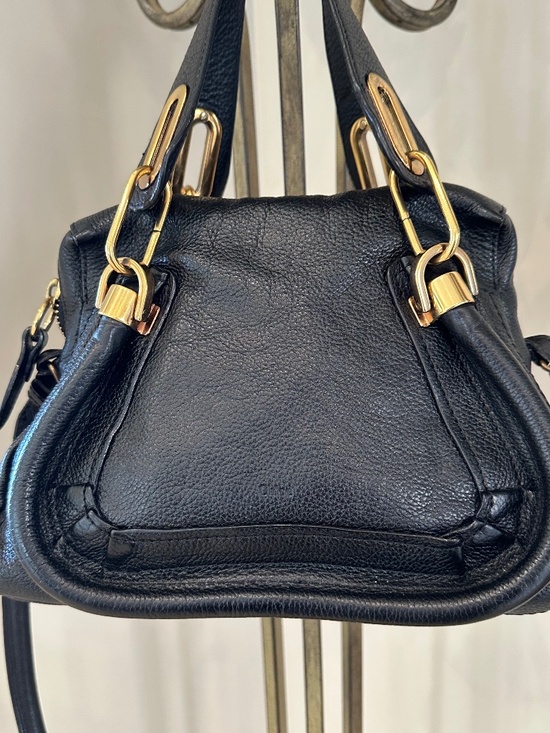 Chloe Handbags - Chloe Small Paraty Black Leather Satchel